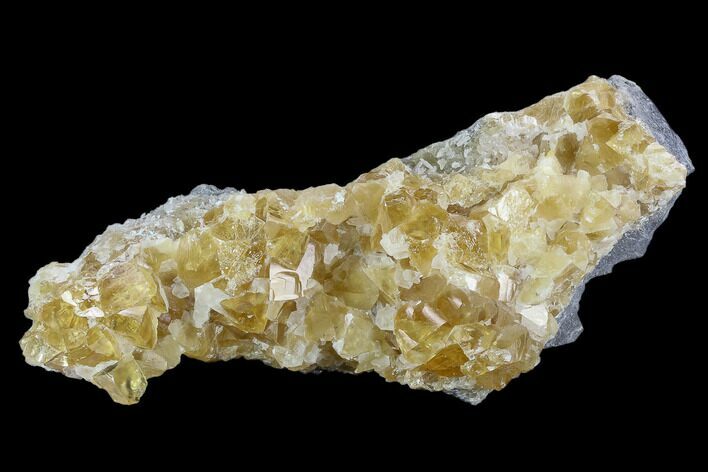 Lustrous, Yellow Calcite Crystal Cluster - Fluorescent! #128933